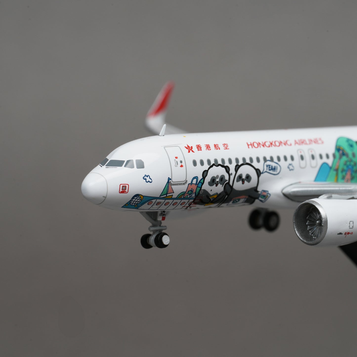 Hong Kong Airlines x Ocean Park "Panda Friends"|  A320 1:400 Limited Edition Livery Aircraft Model A320 1:400 限量版彩繪客機飛機模型