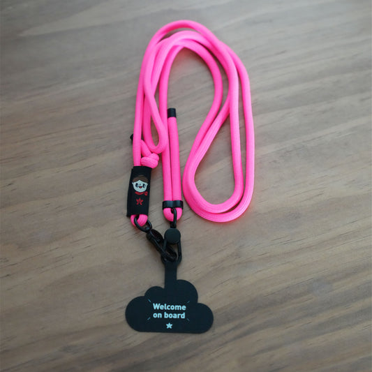 HKA Mobile Phone Lanyard - Shocking Pink