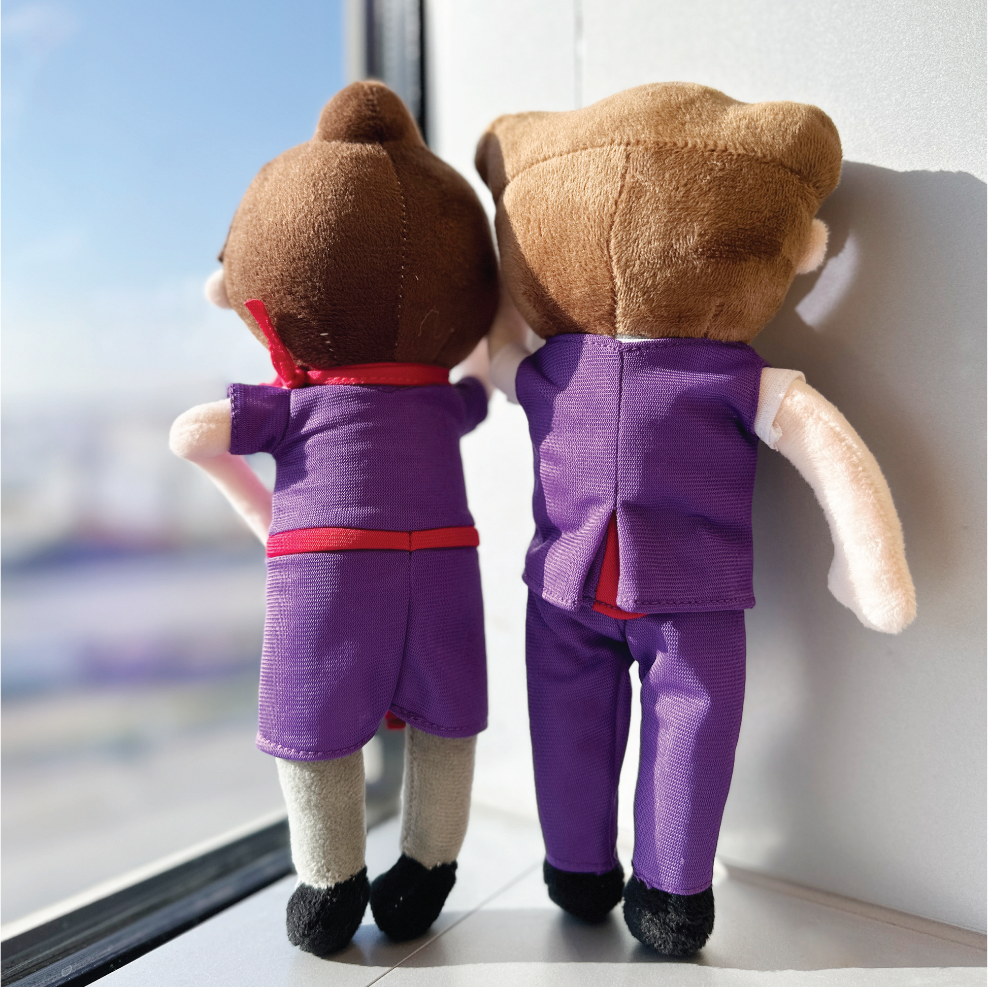 Hong Kong Airlines Cabin Crew Plush - Male and Female - back view